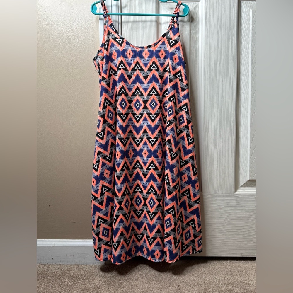 Soprano Pink and Blue Sleeveless Sundress